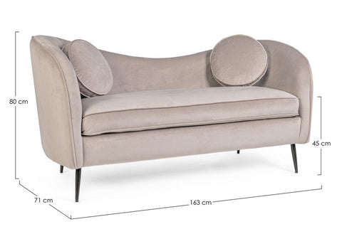 SOFA CANDIS HELLGRAU 2PL