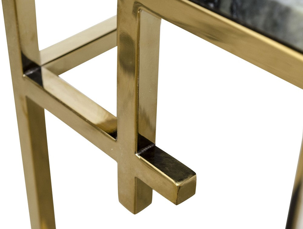 Versmissen Anna Console Table Shiny Gold 130 x 40 x 76 cm BadlyBitten