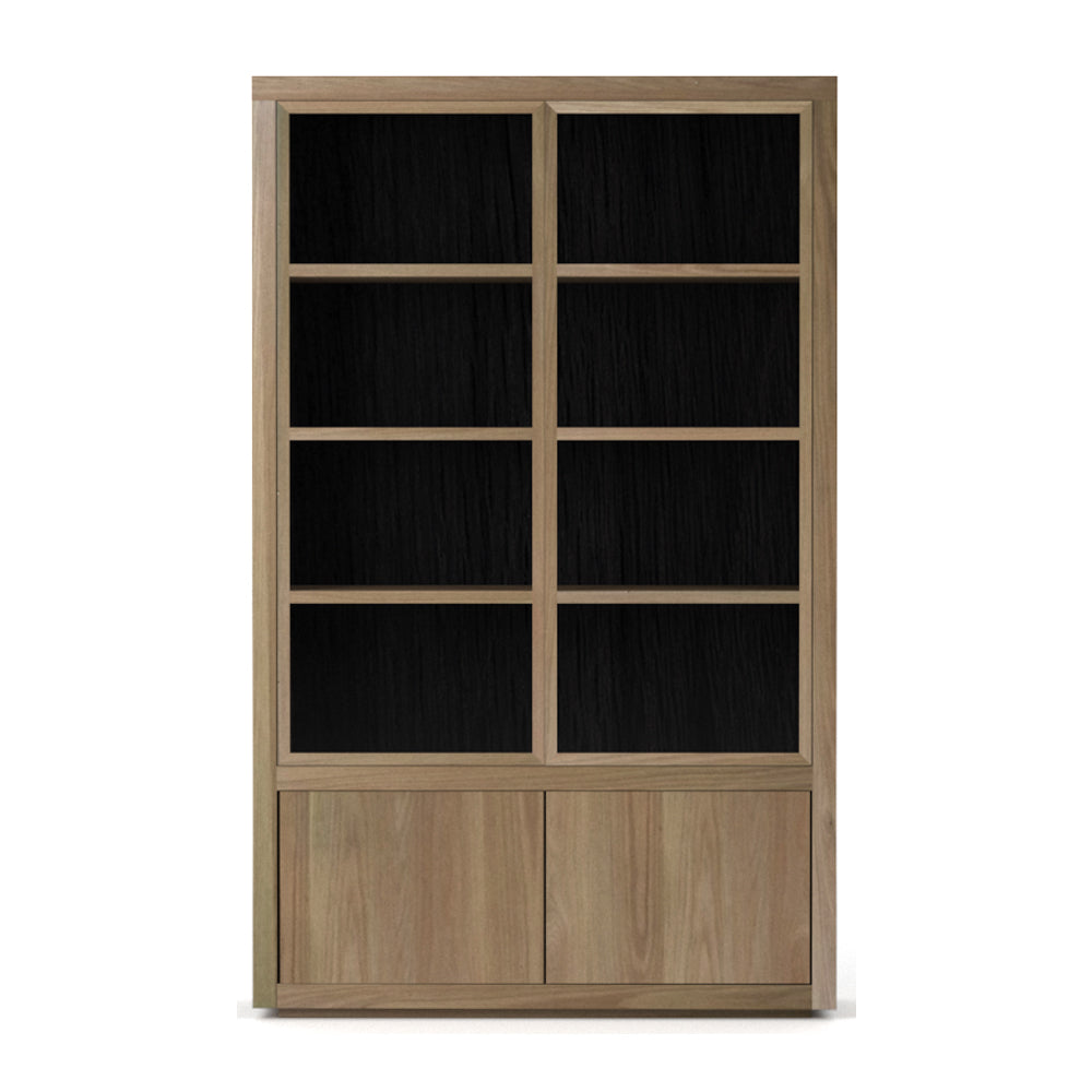 i-catchers Ablageregal Fort 2 Door Cabinet Natural 120 cm x 40 cm x 194 cm BadlyBitten