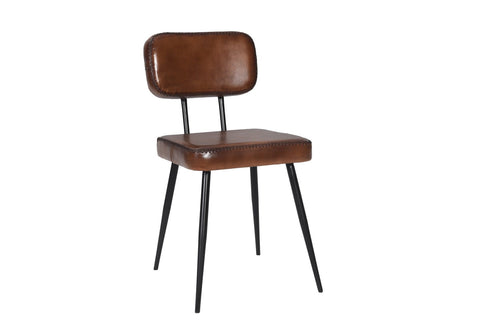 i-catchers Stuhl 2 Pc Interlagos Leather Chair Cognac 42 cm x 54 cm x 76 cm BadlyBitten