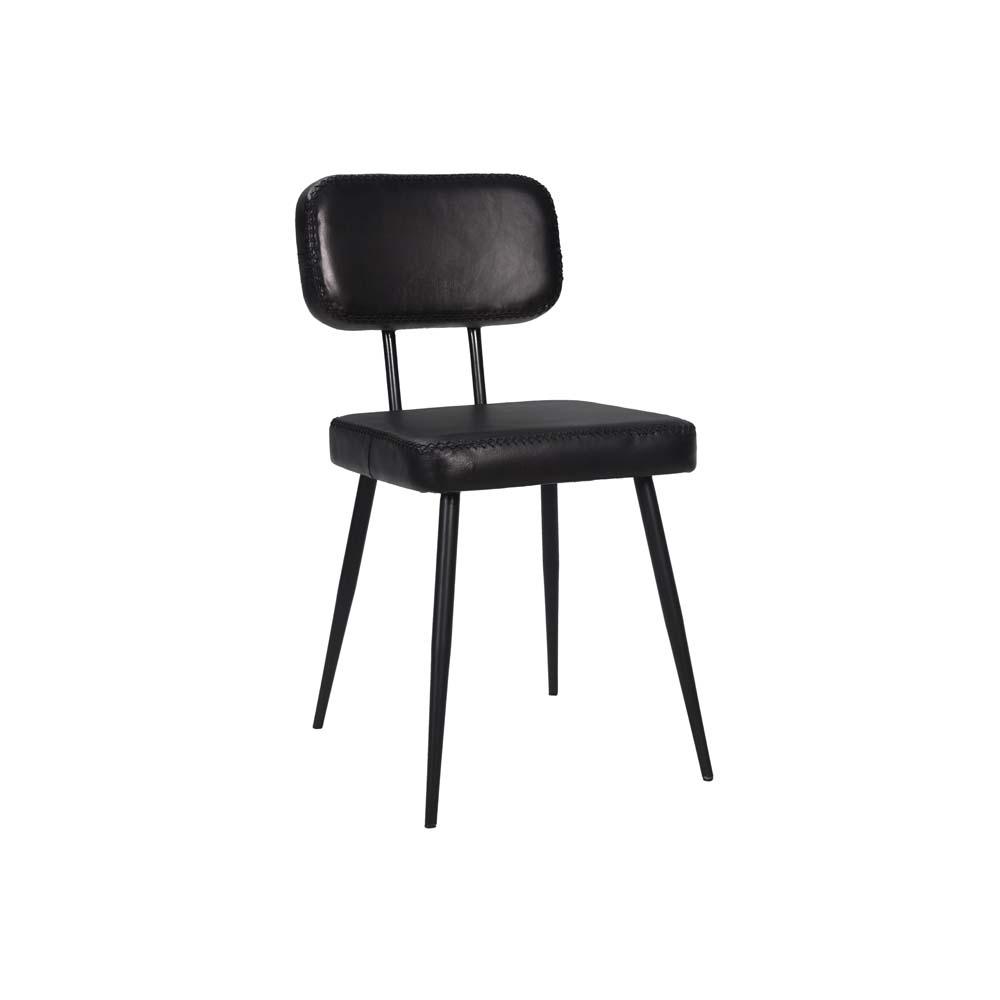 i-catchers Stuhl 2 Pc Interlagos Leather Chair Black 42 cm x 54 cm x 76 cm BadlyBitten