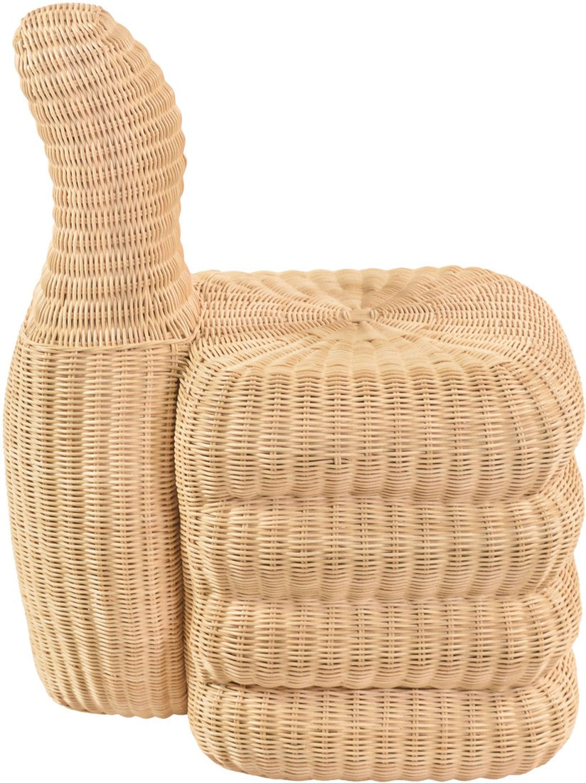 Thumbs Up Stool Rattan