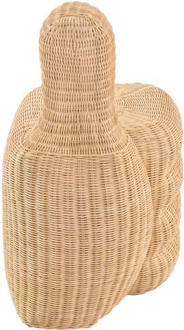 Thumbs Up Stool Rattan