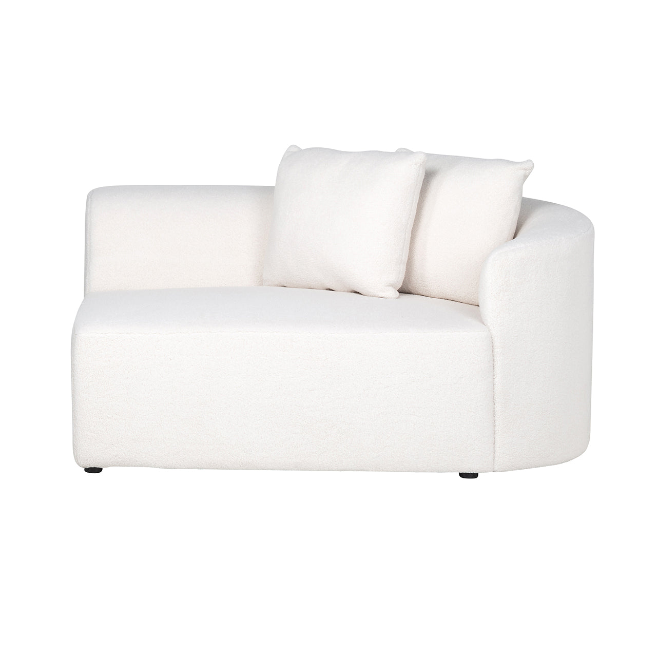 Richmond Interiors Couch Grayson Armlehne Rechts White Furry 88 cm x 140 cm x 71 cm BadlyBitten