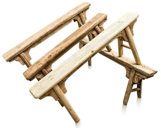 Versmissen Antique Benches with Heavy Grain 100-125 x 30-35 x 45-55 cm BadlyBitten