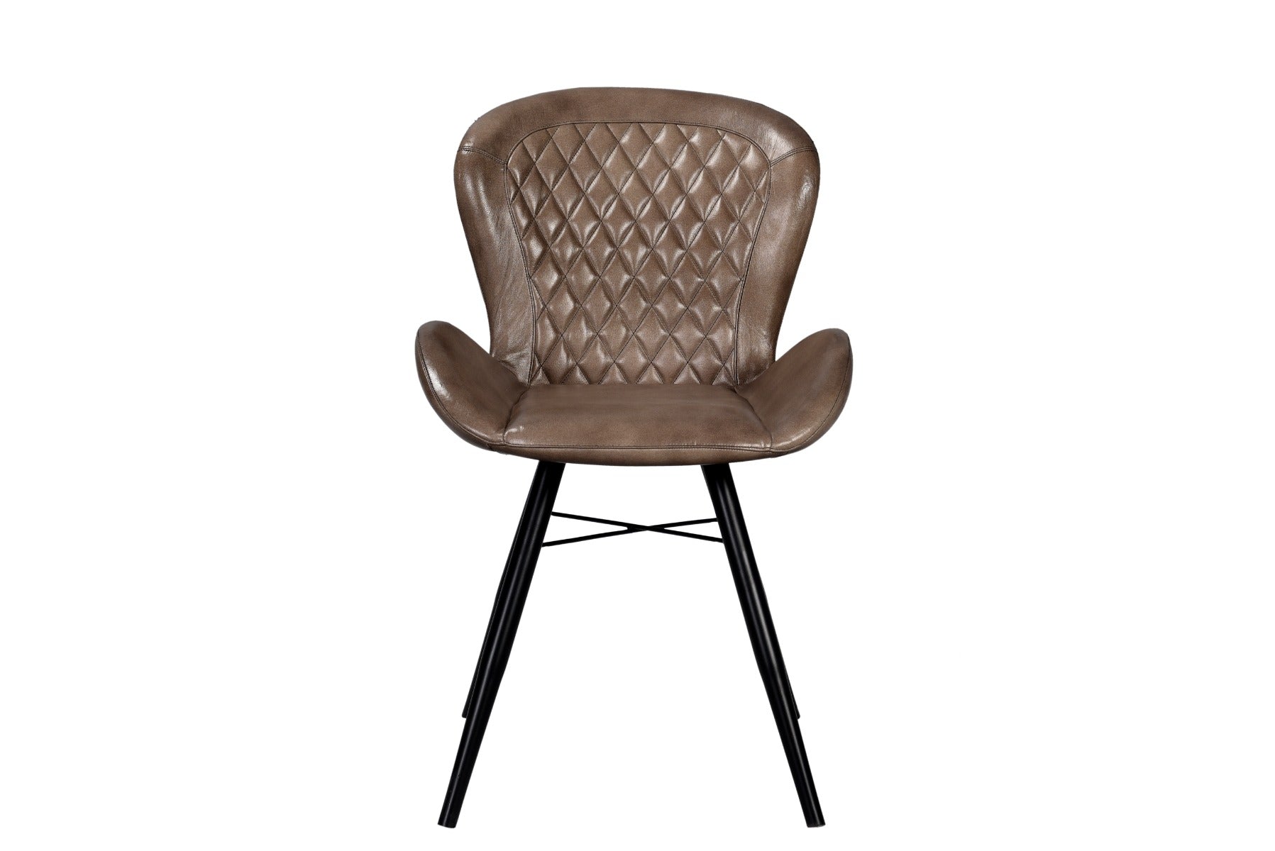 i-catchers Stuhl 2 Pc Zandvoort Leather Chair Olive 52 cm x 61 cm x 86 cm BadlyBitten