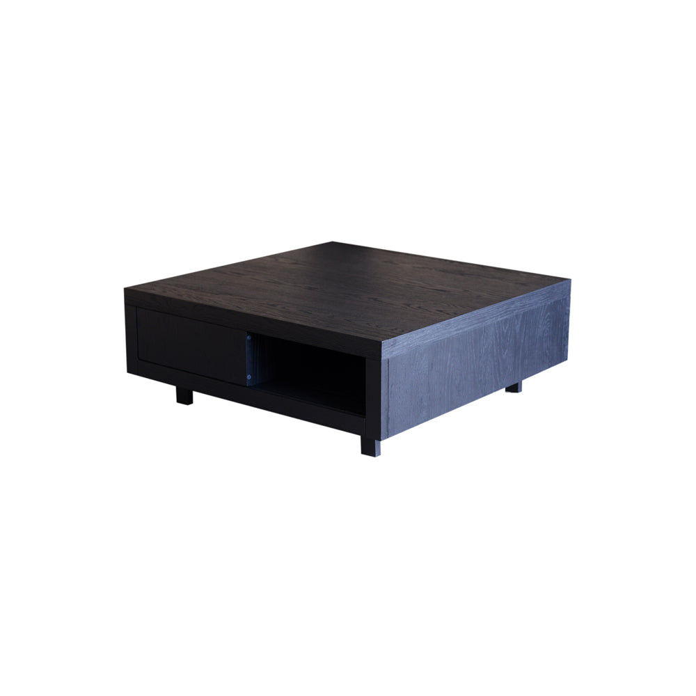 i-catchers Couchtisch Fort Square Coffee Table 2 Sliding Door Black 95 cm x 95 cm x 36 cm BadlyBitten