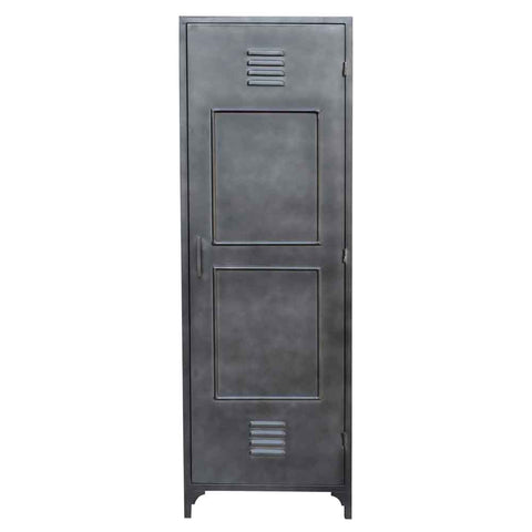 i-catchers Regal Rough 1 Door Metal Cabinet Black 60 cm x 40 cm x 180 cm BadlyBitten