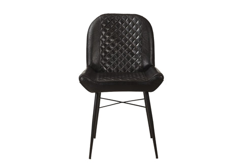 i-catchers Stuhl 2 Pc Silverstone Leather Chair Black 49 cm x 56 cm x 83 cm BadlyBitten